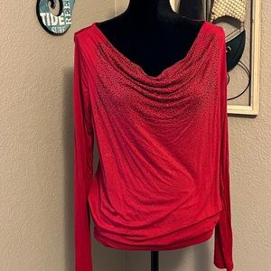 I JEANS BY BUFFALO Beautiful embellished Red Top!! Size M